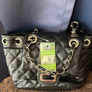 Badgley Mischka Black Quilted Shoulder Bag